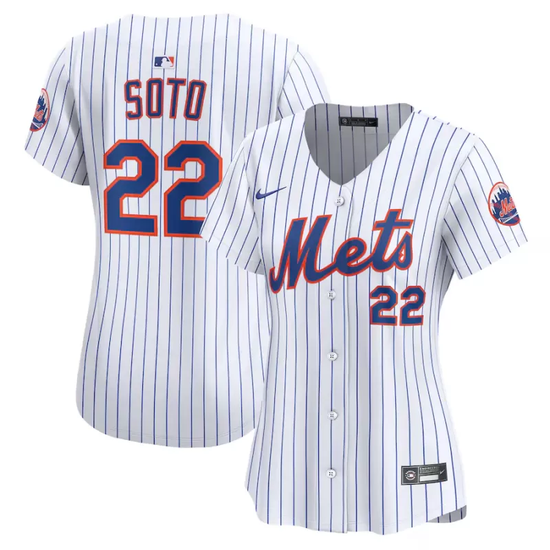 Women's New York Mets Juan Soto Nike White Home Limited Player Jersey Women's New York Mets Juan Soto Nike White Home Limited Player Jersey