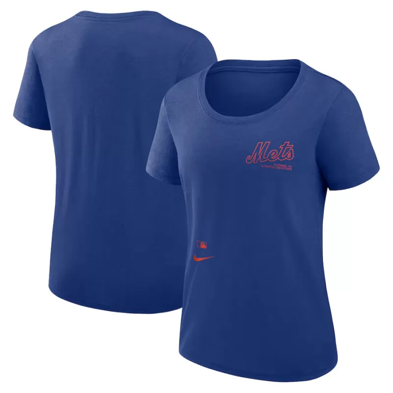 Women's New York Mets Nike Royal Authentic Collection Performance Scoop Neck T-Shirt Women's New York Mets Nike Royal Authentic Collection Performance Scoop Neck T-Shirt