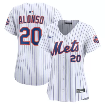 Women's New York Mets Pete Alonso Nike White Home Limited Jersey Women's New York Mets Pete Alonso Nike White Home Limited Jersey