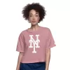 Women's New York Mets Starter Pink Play the Ball Boxy Cropped T-Shirt