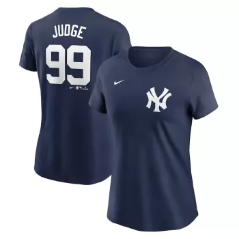 Women's New York Yankees Aaron Judge Nike Navy Fuse Name & Number T-Shirt Women's New York Yankees Aaron Judge Nike Navy Fuse Name & Number T-Shirt