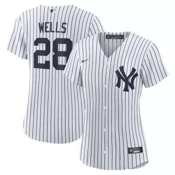 Women's New York Yankees Austin Wells Nike White Home Replica Jersey Women's New York Yankees Austin Wells Nike White Home Replica Jersey
