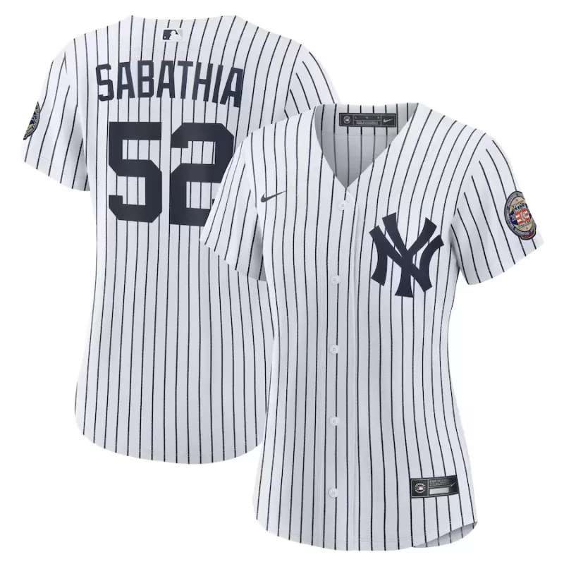 Women's New York Yankees CC Sabathia Nike White 2025 Baseball Hall of Fame Replica Jersey