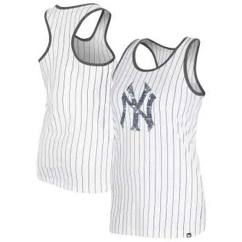 Women's New York Yankees New Era White Gameday Pinstripe Tank Top Women's New York Yankees New Era White Gameday Pinstripe Tank Top
