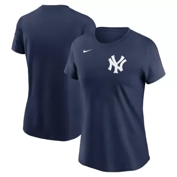 Women's New York Yankees Nike Navy Fuse Wordmark T-Shirt Women's New York Yankees Nike Navy Fuse Wordmark T-Shirt