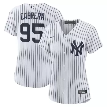 Women's New York Yankees Oswaldo Cabrera Nike White Home Replica Jersey Women's New York Yankees Oswaldo Cabrera Nike White Home Replica Jersey