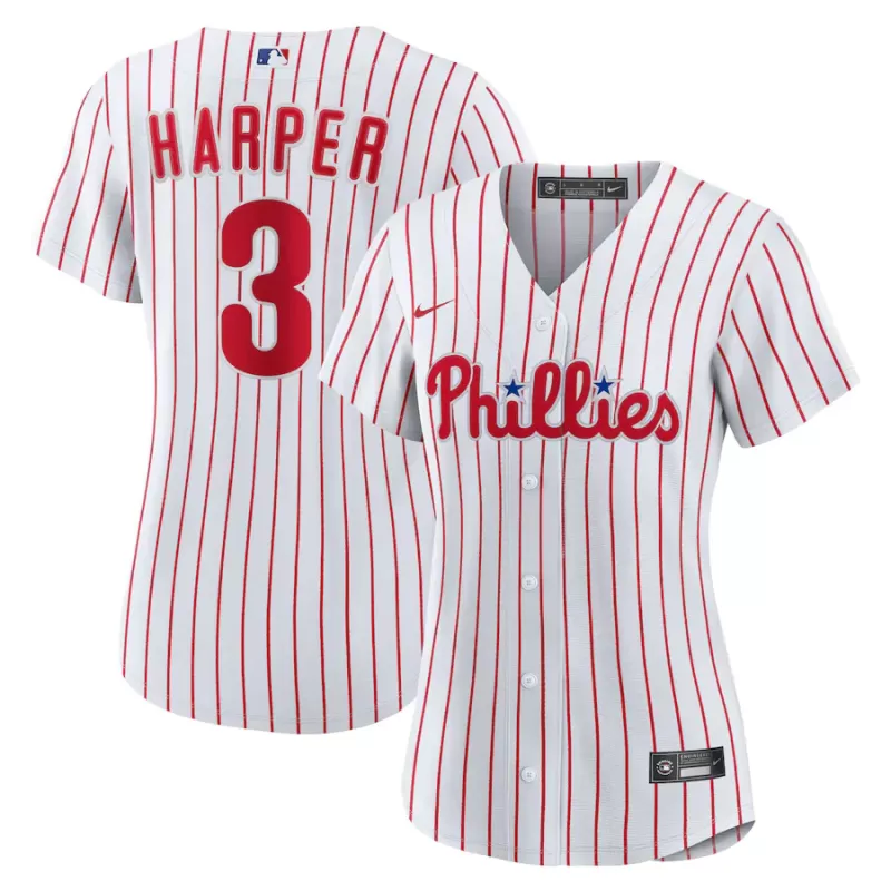 Women's Philadelphia Phillies Bryce Harper Nike White Home Replica Player Jersey Women's Philadelphia Phillies Bryce Harper Nike White Home Replica Player Jersey