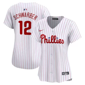 Women's Philadelphia Phillies Kyle Schwarber Nike White Home Limited Jersey