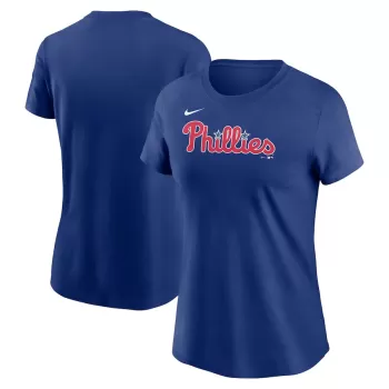 Women's Philadelphia Phillies Nike Royal Fuse Wordmark T-Shirt