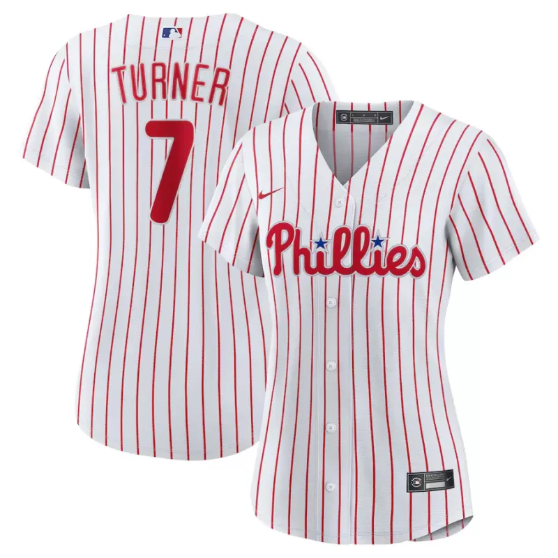 Women's Philadelphia Phillies Trea Turner Nike White Home Replica Player Jersey Women's Philadelphia Phillies Trea Turner Nike White Home Replica Player Jersey