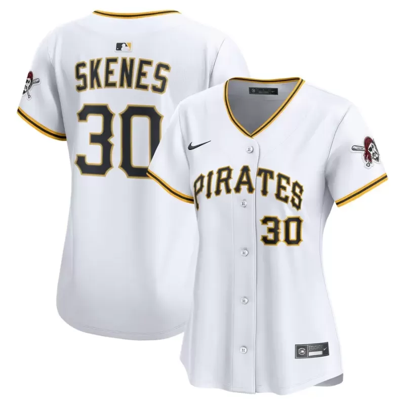 Women's Pittsburgh Pirates Paul Skenes Nike White Home Limited Jersey Women's Pittsburgh Pirates Paul Skenes Nike White Home Limited Jersey