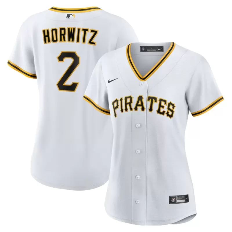 Women's Pittsburgh Pirates Spencer Horwitz Nike White Home Replica Jersey Women's Pittsburgh Pirates Spencer Horwitz Nike White Home Replica Jersey