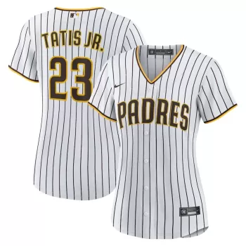 Women's San Diego Padres Fernando Tatís Jr. Nike White/Brown Home Replica Player Jersey