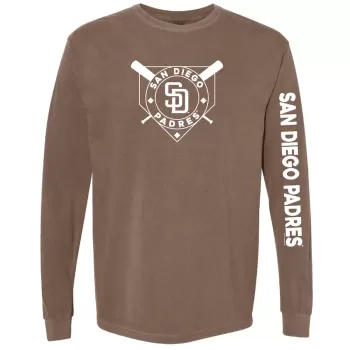 Women's San Diego Padres Soft as a Grape Brown Pigment Dye Long Sleeve T-Shirt Women's San Diego Padres Soft as a Grape Brown Pigment Dye Long Sleeve T-Shirt