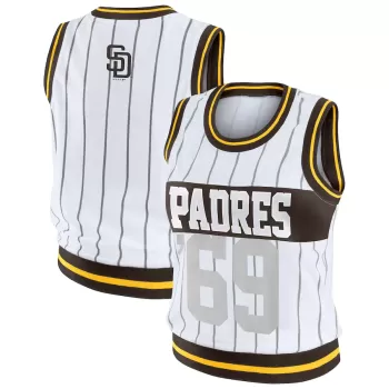 Women's San Diego Padres WEAR by Erin Andrews White Sporty Tank Top Women's San Diego Padres WEAR by Erin Andrews White Sporty Tank Top