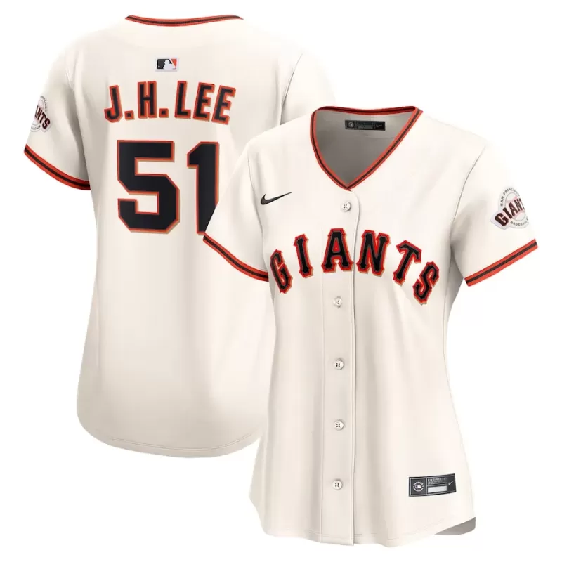 Women's San Francisco Giants Jung Hoo Lee Nike Cream Home Limited Jersey Women's San Francisco Giants Jung Hoo Lee Nike Cream Home Limited Jersey