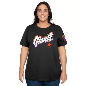 Women's San Francisco Giants New Era Black 2025 City Connect Plus Size T-Shirt Women's San Francisco Giants New Era Black 2025 City Connect Plus Size T-Shirt