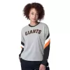 Women's San Francisco Giants Starter Heather Gray Triple A Fashion Color Block Long Sleeve Top
