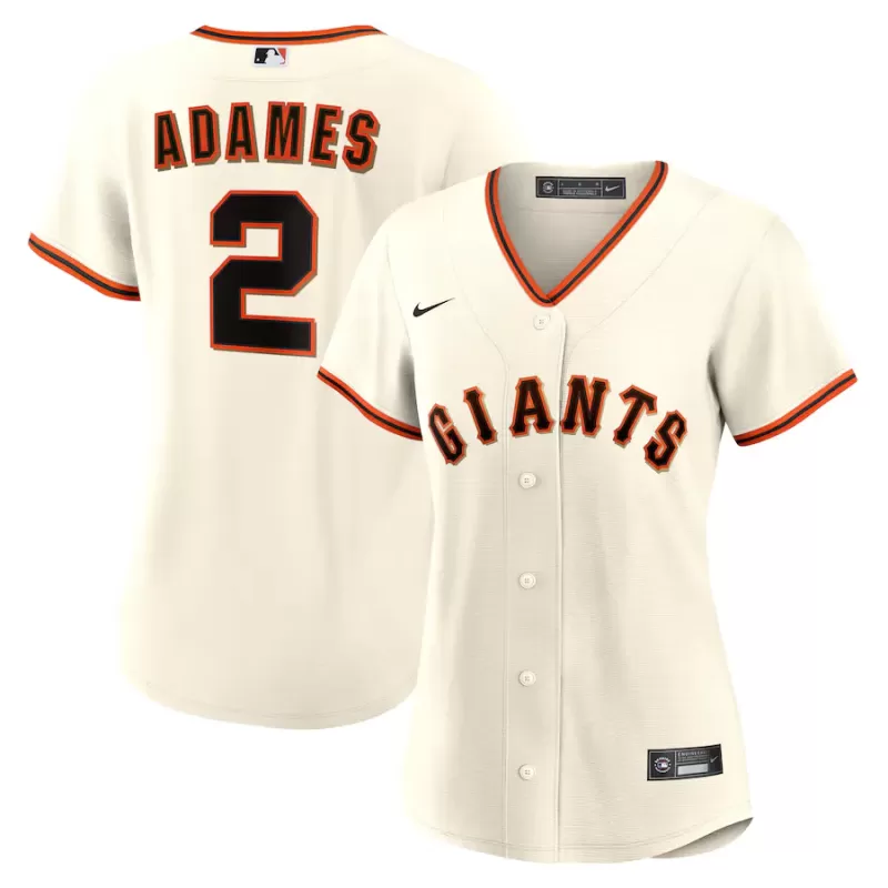 Women's San Francisco Giants Willy Adames Nike Cream Home Replica Jersey Women's San Francisco Giants Willy Adames Nike Cream Home Replica Jersey