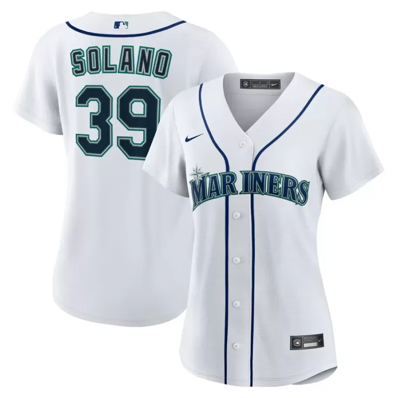 Women's Seattle Mariners Donovan Solano Nike White Home Replica Jersey Women's Seattle Mariners Donovan Solano Nike White Home Replica Jersey