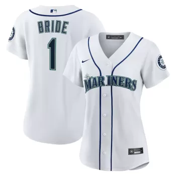 Women's Seattle Mariners Nike White #1 Bride Home Replica Jersey
