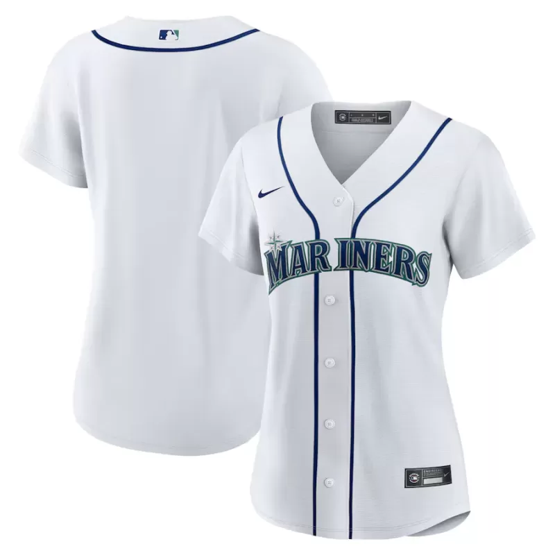 Women's Seattle Mariners Nike White Home Replica Team Jersey Women's Seattle Mariners Nike White Home Replica Team Jersey