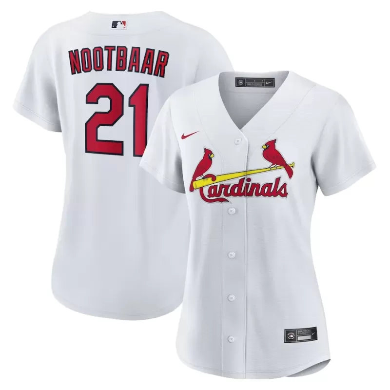 Women's St. Louis Cardinals Lars Nootbaar Nike White Home Replica Jersey Women's St. Louis Cardinals Lars Nootbaar Nike White Home Replica Jersey