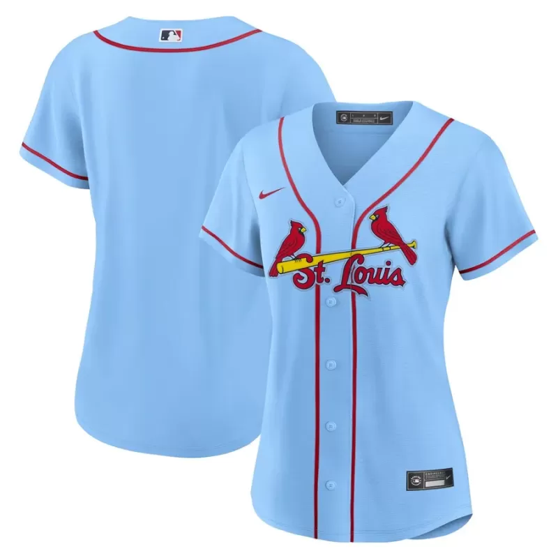 Women's St. Louis Cardinals Nike Light Blue Alternate Replica Team Jersey Women's St. Louis Cardinals Nike Light Blue Alternate Replica Team Jersey