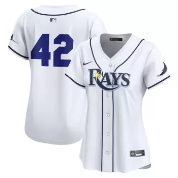 Women's Tampa Bay Rays Nike White Home 2025 Jackie Robinson Day Limited Jersey Women's Tampa Bay Rays Nike White Home 2025 Jackie Robinson Day Limited Jersey