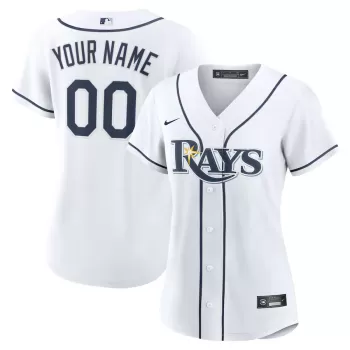 Women's Tampa Bay Rays Nike White Home Custom Replica 2.0 Jersey Women's Tampa Bay Rays Nike White Home Custom Replica 2.0 Jersey