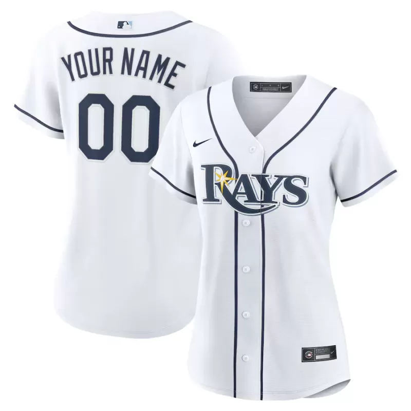 Women's Tampa Bay Rays Nike White Home Custom Replica 2.0 Jersey Women's Tampa Bay Rays Nike White Home Custom Replica 2.0 Jersey