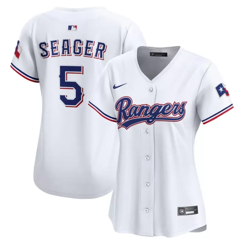 Women's Texas Rangers Corey Seager Nike White Home Limited Jersey Women's Texas Rangers Corey Seager Nike White Home Limited Jersey