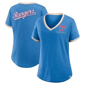 Women's Texas Rangers Fanatics Royal Binge Worthy Stadium Slub V-Neck T-Shirt Women's Texas Rangers Fanatics Royal Binge Worthy Stadium Slub V-Neck T-Shirt