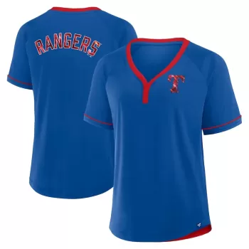 Women's Texas Rangers Fanatics Royal League Diva Star Raglan V-Neck T-Shirt Women's Texas Rangers Fanatics Royal League Diva Star Raglan V-Neck T-Shirt
