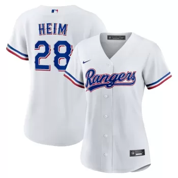 Women's Texas Rangers Jonah Heim Nike White Home Replica Jersey Women's Texas Rangers Jonah Heim Nike White Home Replica Jersey