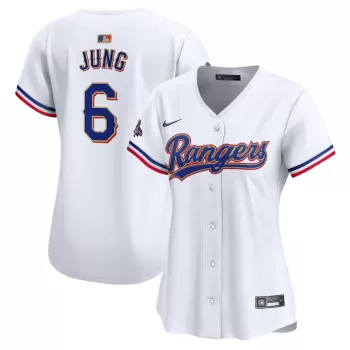 Women's Texas Rangers Josh Jung Nike White 2024 Gold Collection Limited Player Jersey Women's Texas Rangers Josh Jung Nike White 2024 Gold Collection Limited Player Jersey