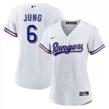 Women's Texas Rangers Josh Jung Nike White Home Replica Jersey Women's Texas Rangers Josh Jung Nike White Home Replica Jersey