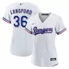 Women's Texas Rangers Wyatt Langford Nike White Home Replica Jersey