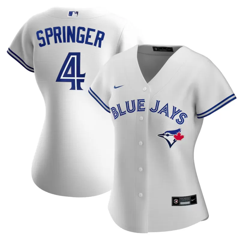 Women's Toronto Blue Jays George Springer Nike White Home Replica Jersey Women's Toronto Blue Jays George Springer Nike White Home Replica Jersey
