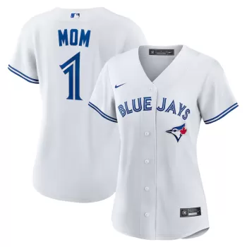 Women's Toronto Blue Jays Nike White #1 Mom Home Replica Jersey Women's Toronto Blue Jays Nike White #1 Mom Home Replica Jersey