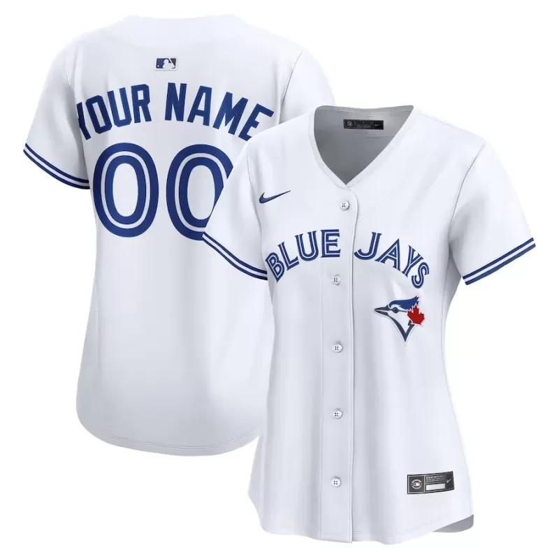 Women's Toronto Blue Jays Nike White Home Limited Custom Jersey Women's Toronto Blue Jays Nike White Home Limited Custom Jersey