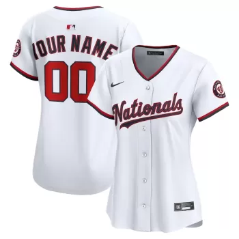 Women's Washington Nationals Nike White Home Limited Custom Jersey