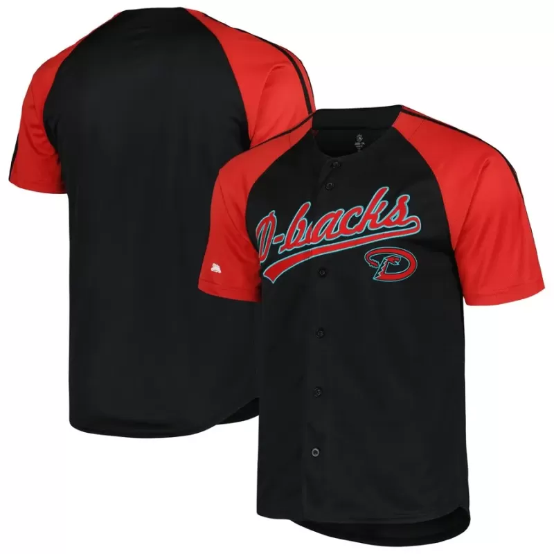 Men's Arizona Diamondbacks Stitches Black Team Raglan Jersey Men's Arizona Diamondbacks Stitches Black Team Raglan Jersey