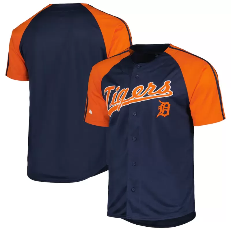 Men's Detroit Tigers Stitches Navy Team Raglan Jersey Men's Detroit Tigers Stitches Navy Team Raglan Jersey