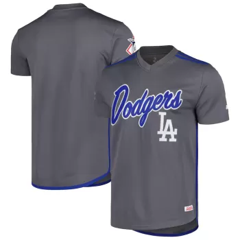 Men's Los Angeles Dodgers Stitches Charcoal Team V-Neck Jersey Men's Los Angeles Dodgers Stitches Charcoal Team V-Neck Jersey