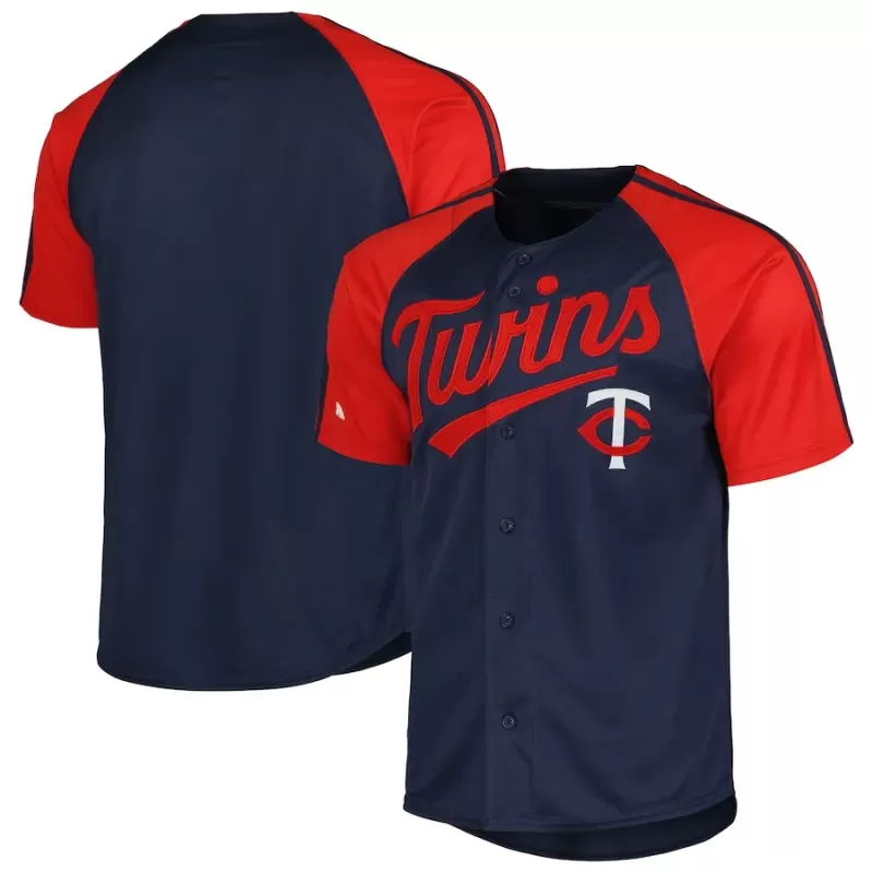 Men's Minnesota Twins Stitches Navy Team Raglan Sleeve Jersey Men's Minnesota Twins Stitches Navy Team Raglan Sleeve Jersey