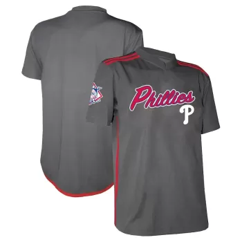 Men's Philadelphia Phillies Stitches Charcoal Team V-Neck Jersey Men's Philadelphia Phillies Stitches Charcoal Team V-Neck Jersey