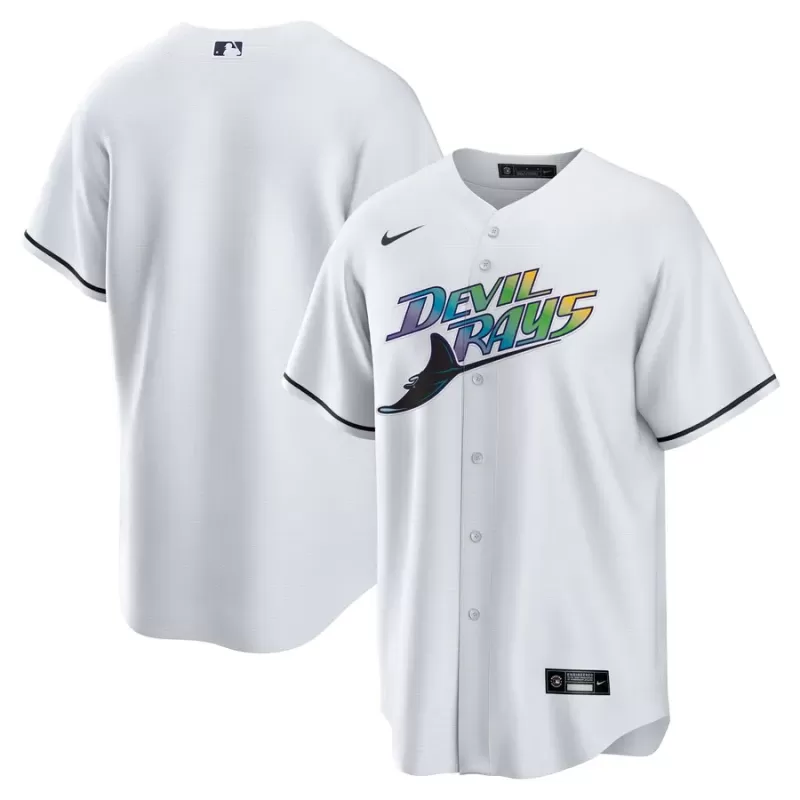 Men's 25th Anniversary Tampa Bay Rays Nike White Home Replica Team Jersey