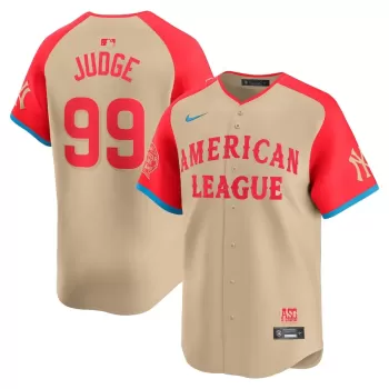 Men's American League Aaron Judge Nike Cream 2024 MLB All-Star Game Limited Player Jersey Men's American League Aaron Judge Nike Cream 2024 MLB All-Star Game Limited Player Jersey
