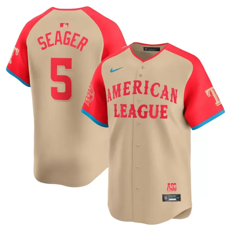 Men's American League Corey Seager Nike Cream 2024 MLB All-Star Game Limited Player Jersey Men's American League Corey Seager Nike Cream 2024 MLB All-Star Game Limited Player Jersey